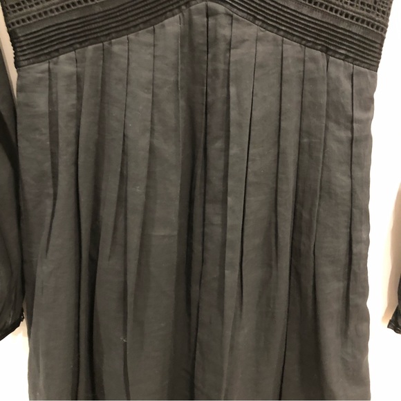 Catherine Malandrino black mid calf long dress. Size 0. Made in China.100 cotton - Picture 10 of 11